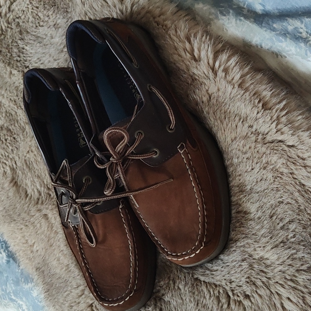 Sperry Men's Brown Boat Shoes - Picture 3 of 5